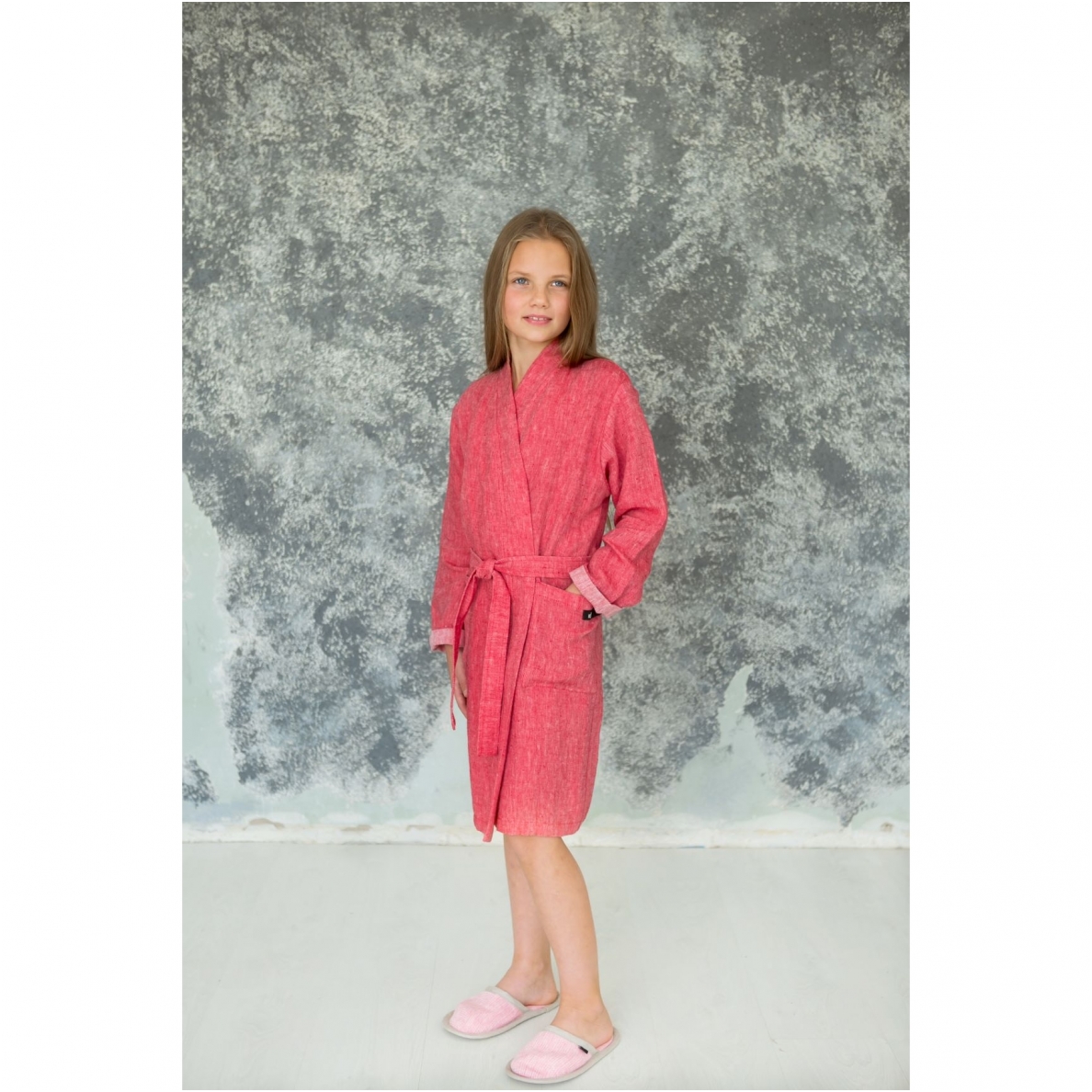 Light linen bathrobe for children 4 Light linen bathrobe for children 4