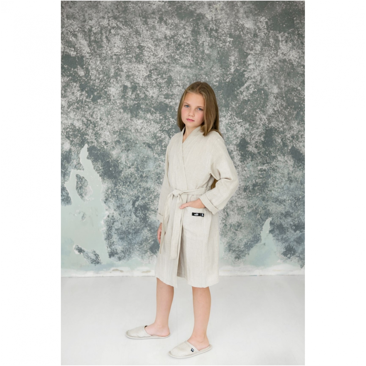 Light  linen bathrobe for children 1