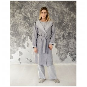 Light linen bathrobe