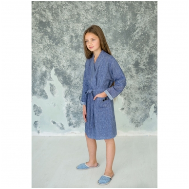 Light linen bathrobe for children 1 Light linen bathrobe for children 1