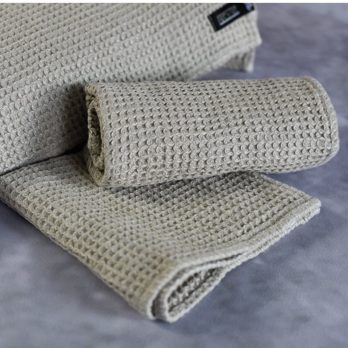 Linen waffle towel