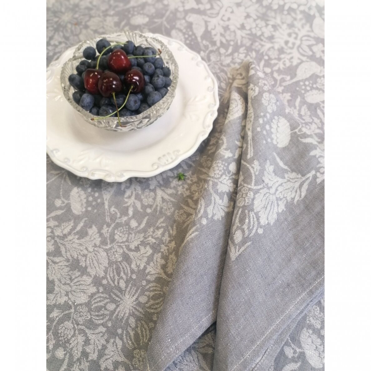 Linen jacquard napkins set 2