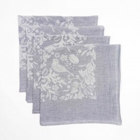 Linen jacquard napkins set