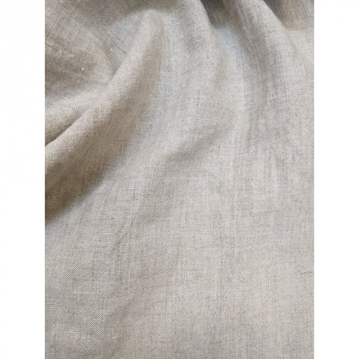 Softened natural linen fabric, width 320 cm