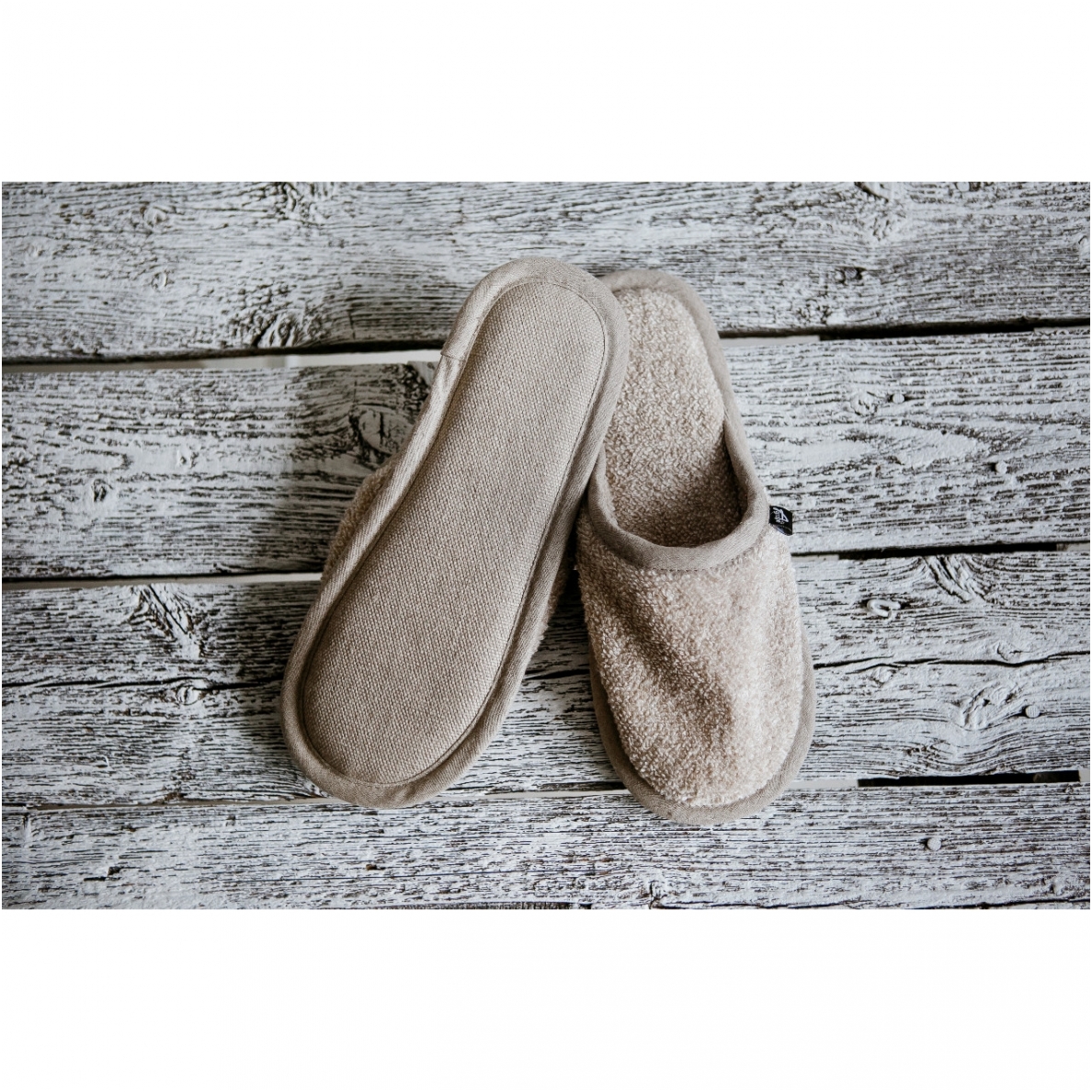 Softened terry slippers