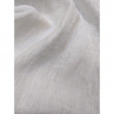 Softened off white linen fabric, width 285 cm