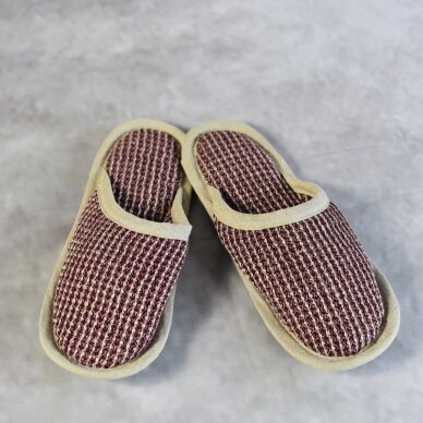Soft waffle fabric slippers
