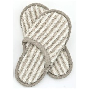 Linen terry slippers