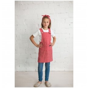 Linen kitchen apron for children