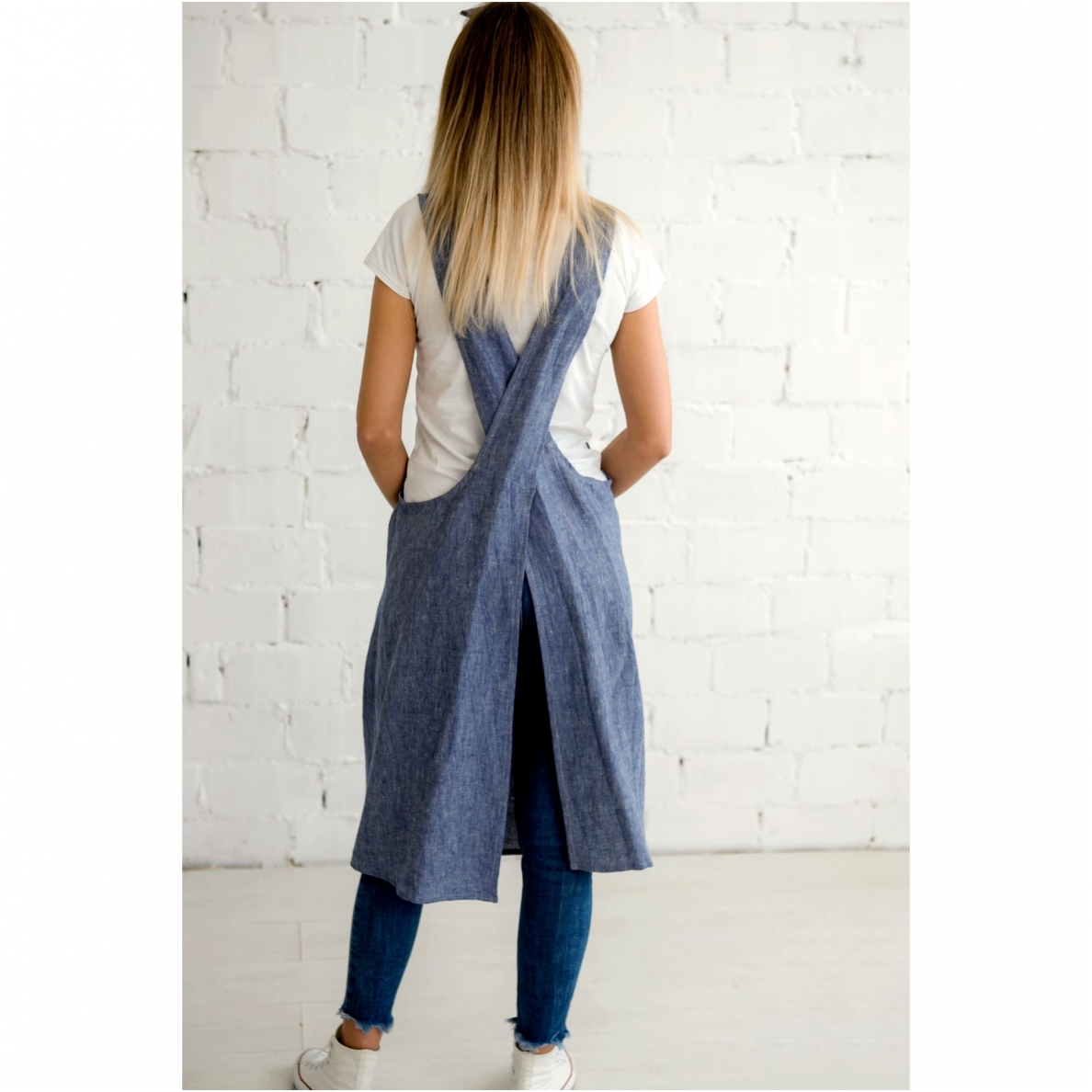 Pinafore kitchen apron with napkin 1 Pinafore kitchen apron with napkin 1